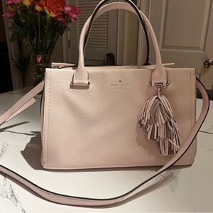 Kate Spade Madison Medium Satchel Light Pink Pebbled Leather Crossbody